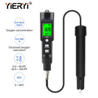 YIERYI High-precision Digital Display Dissolved Oxygen Tester Oxygen concentration 0-40mg/L Dissolved oxygen saturation 0-300% Water Quality Tester Dissolved Oxygen Tester Suitable for Drinking Water Fish Tank Laboratory Aquaculture