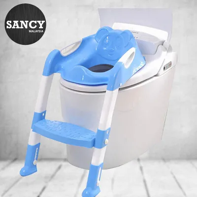 SANCY Baby Toddler Potty Toilet Trainer Safety Seat Chair Step with Adjustable Ladder Infant Toilet Training Non-slip Folding Seat - Fulfilled by SANCY (1)