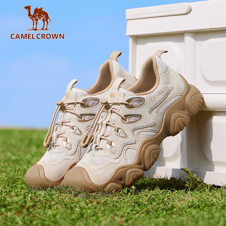 CAMEL CROWN Women's Chunky Hiking Shoes | Trendy Thick-Soled Outdoor Trekking Sneakers, Comfortable & Durable Trail Walking Shoes ราคา 1,199 บาท*ส่งฟรี