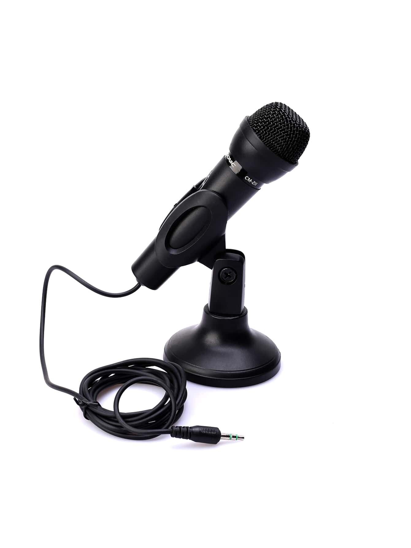 3.5mm karaoke micro dạng tụ điện có dây máy tính để bàn cho máy tính máy tính xách tay phát sóng mic với đứng chủ