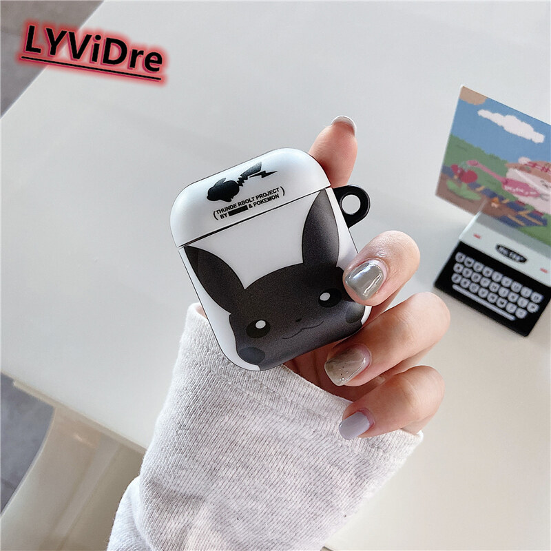 Quả Cầu Pokemon Pikachu Vẽ Tranh LYViDre Trường Hợp Quái Vật Nhỏ Túi Bọc Hộp Sạc Tai Nghe Không Dây Ốp Bảo Vệ Mềm Cho Apple AirPods Pro Vỏ AirPods 3 2 1