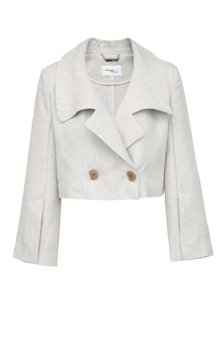 Vero Moda Áo Blazer Lửng Trơn Vải Lanh Hai Nút Có Ve Áo Cho Nữ 321208018