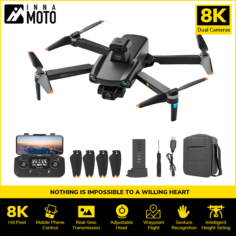 8K ESC HD Dual Camera GPS Plane With Professional 3-Axis EIS Gimbal Camera 360° Obstacle Avoidance Brushless Motor Foldable Helicopter Remote Control 10KM Long Distance 30Mins BatteryLife Plane Toy Gift for Kids Adults ราคา 7,557 บาท*ส่งฟรี