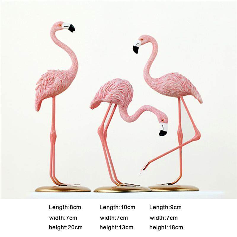1 pc Resin Pink Flamingo Home Decor Figure Home Decoration Gift Bird Tropical