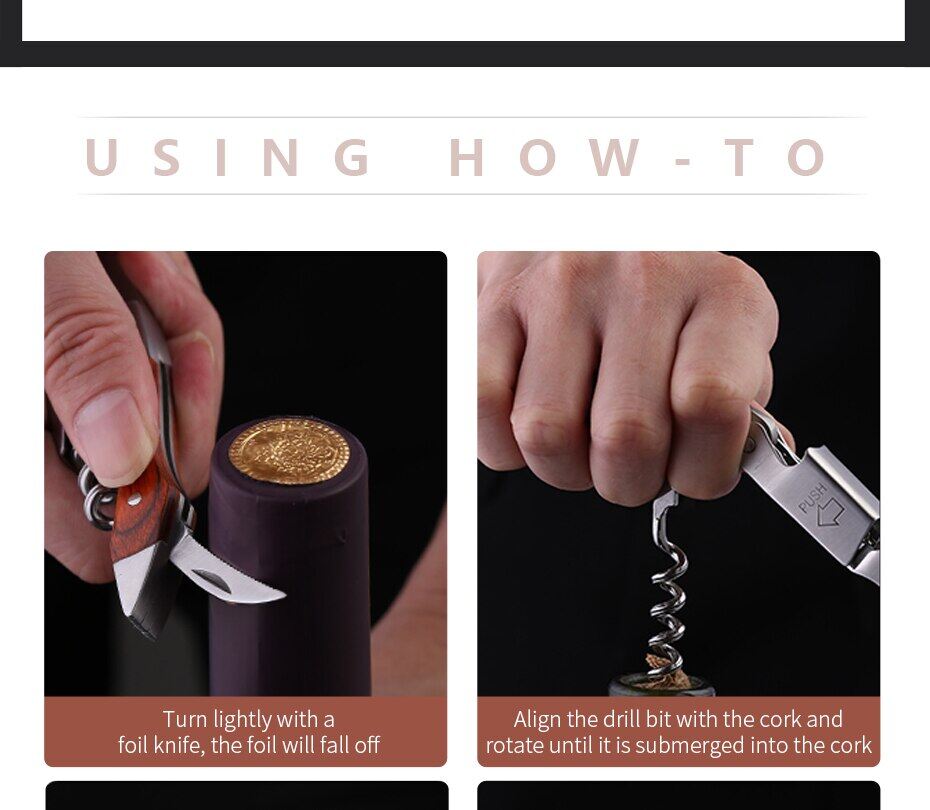 Professional Waiter Corkscrew With Wood Handle And Storage Bag_voghion.com