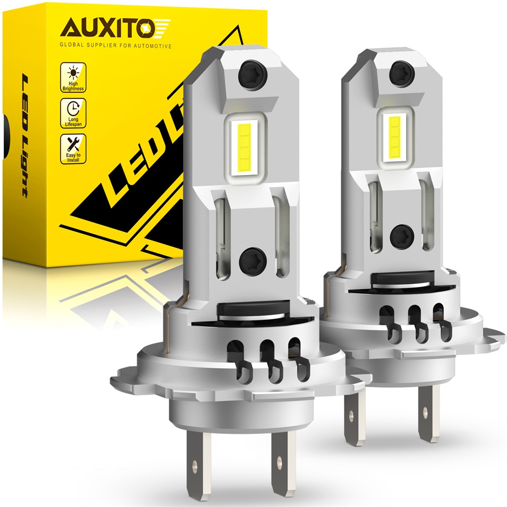 Bóng đèn pha led auxito gfm h7 đèn pha siêu sáng 18000lm bóng đèn pha led xe hơi mini không dây 7035 smd có quạt màu trắng 6500k