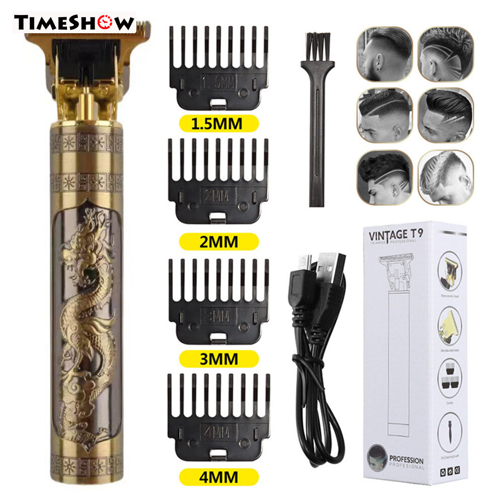 Gambar TimeShow Electric Hair Clipper Hair Trimmer Electric Shaver Beard Barbers Hair Cutting USB Rechargeable Hair Cutting Kits Hair Finishing Trimmers Shaving   Hair Removal Products