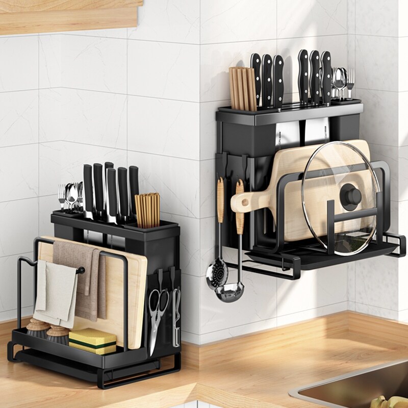 Gambar Kitchen tool slide block shelf space multifunctional home province board tool pot chopsticks one receive a case