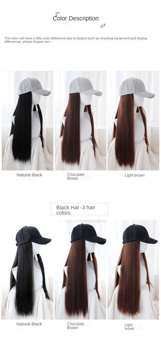 Tóc Giả 65Cm Cho Nữ Tóc Giả Dài Nguyên Đầu Tự Nhiên Thực Tế Tóc Mái Không Khí Nổi Tiếng Trên Internet, Màu Đen Tóc Thẳng Dài Cosplay Trang Trí Mặt Cá Tính