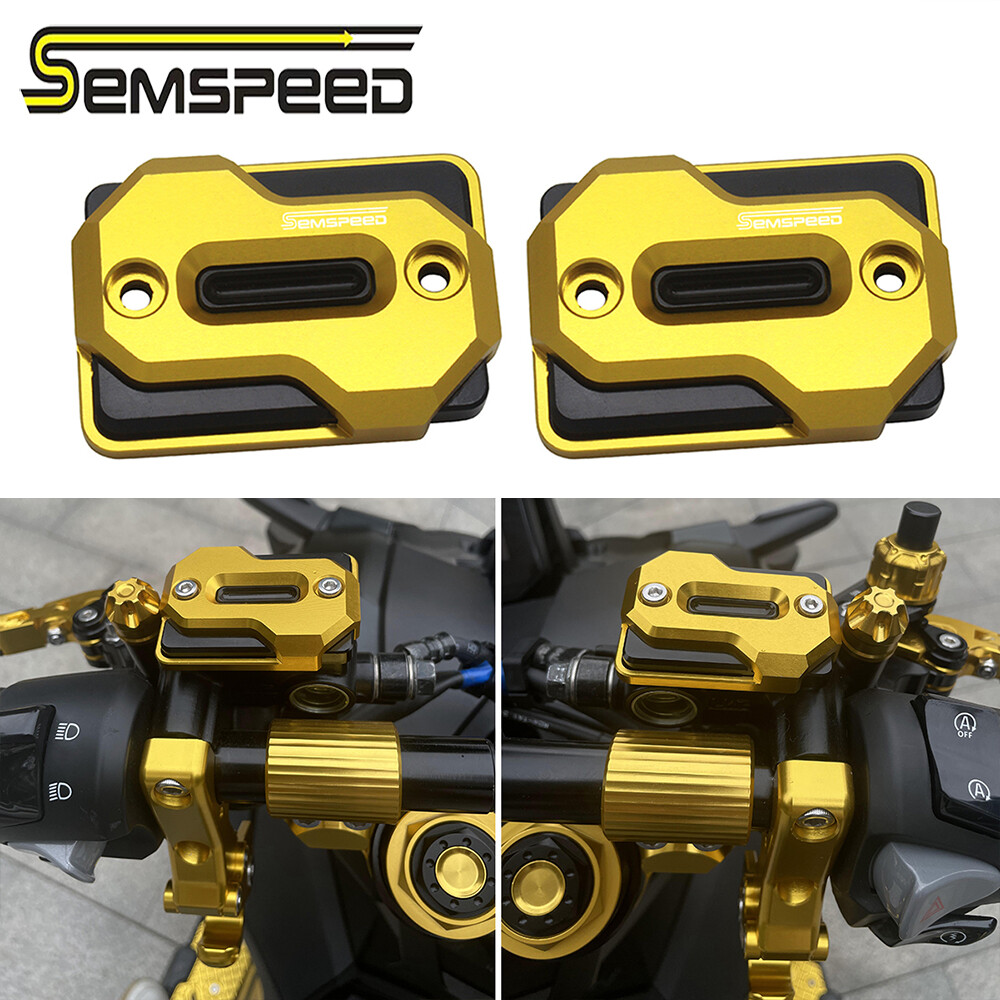 SEMSPEED Motorcycle CNC Front Brake Fluid Oil Tank Cap Reservoir Cover For Honda Vario Click 160 150 125 V1 V2 V3 Vario160 Airblade 160 ราคา 865 บาท*ส่งฟรี