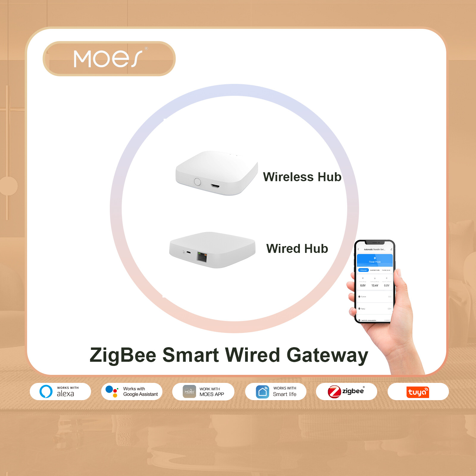 Tuya Cổng Thông Minh ZigBee 3.0 Bộ Điều Khiển Từ Xa Không Dây Thông Minh Bằng Ứng Dụng Cuộc Sống Thông Minh, Sử Dụng Được Với Alexa Home