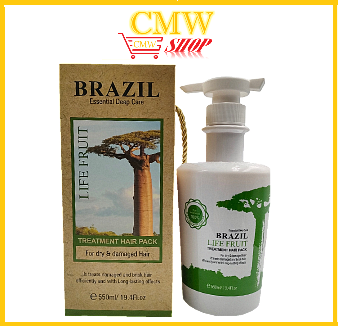 Gambar Brazil Life Fruit Essential Deep Care Keratin Treatment Hair Pack 550ml