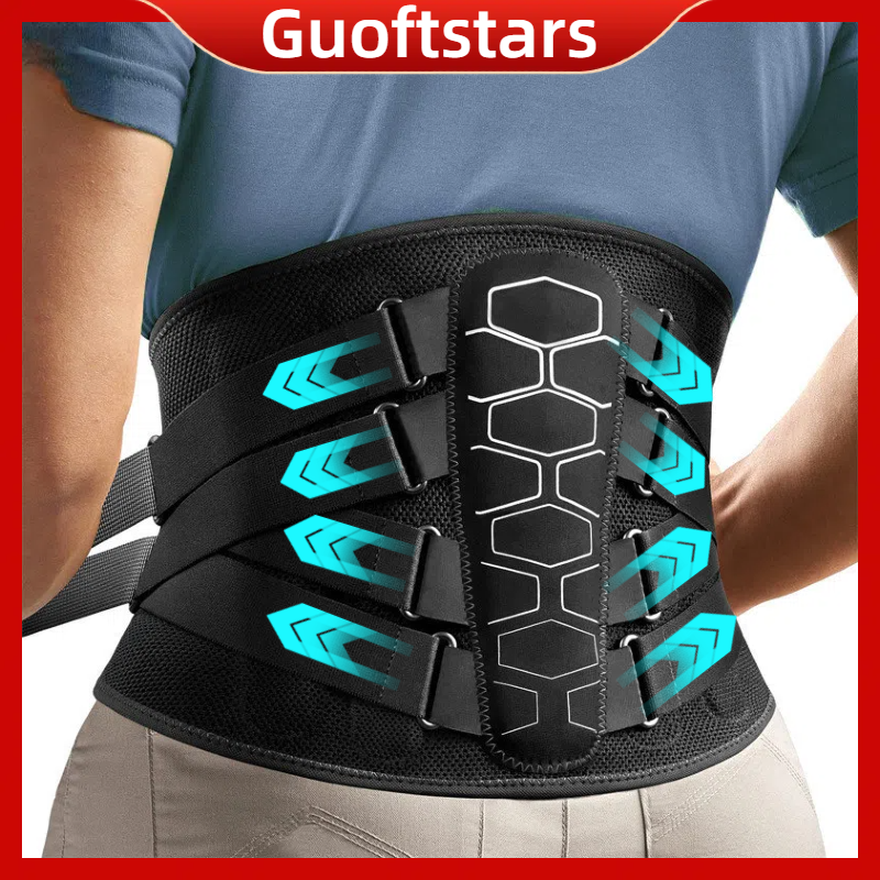 Guoftstars thắt lưng lưng đai hỗ trợ cho nam giới và phụ nữ, nẹp lưng cho giảm đau lưng dưới, thoát vị đĩa đệm, đau thần kinh tọa Đai nịt bụng giảm eo
