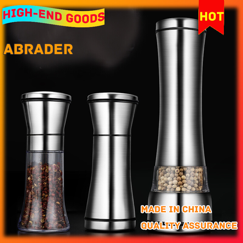 Gambar Ceramic 304 Stainless Steel Pepper Grinder Manual Glass Black Pepper Grinder Pepper Salt Coffee Seasoning Bottle