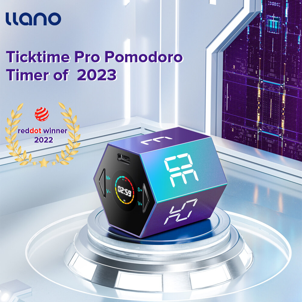 llano Ticktime Pomodoro Kỹ Thuật Số Cube Đồng Hồ Báo Thức Hẹn Giờ Lật Từ Tính Trực Quan Dành Cho Lớp Học/Học Tập/Văn Phòng/Nhà