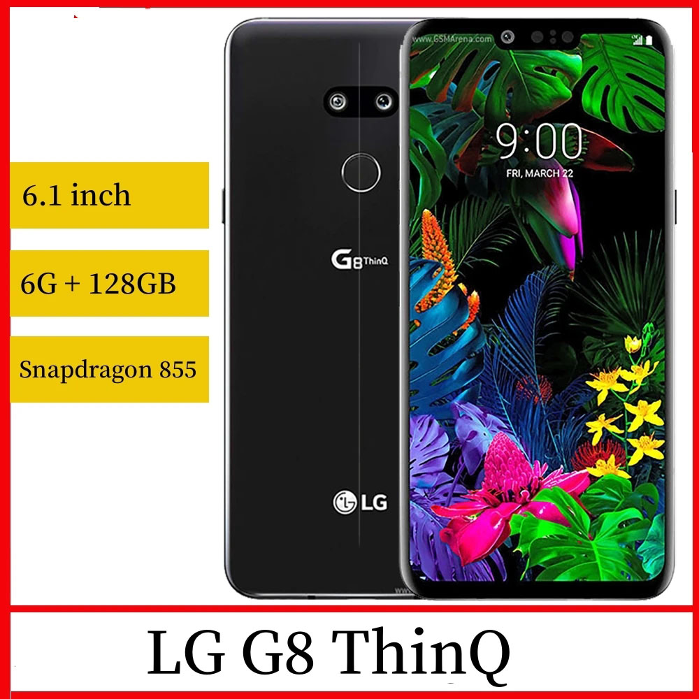 Original Unlocked LG G8 ThinQ 4G LTE Mobile Phone G820N G820UM Android 10.0 SmartPhone 6GB+128GB 6.1 Dual Camera NFC CellPhone · v13