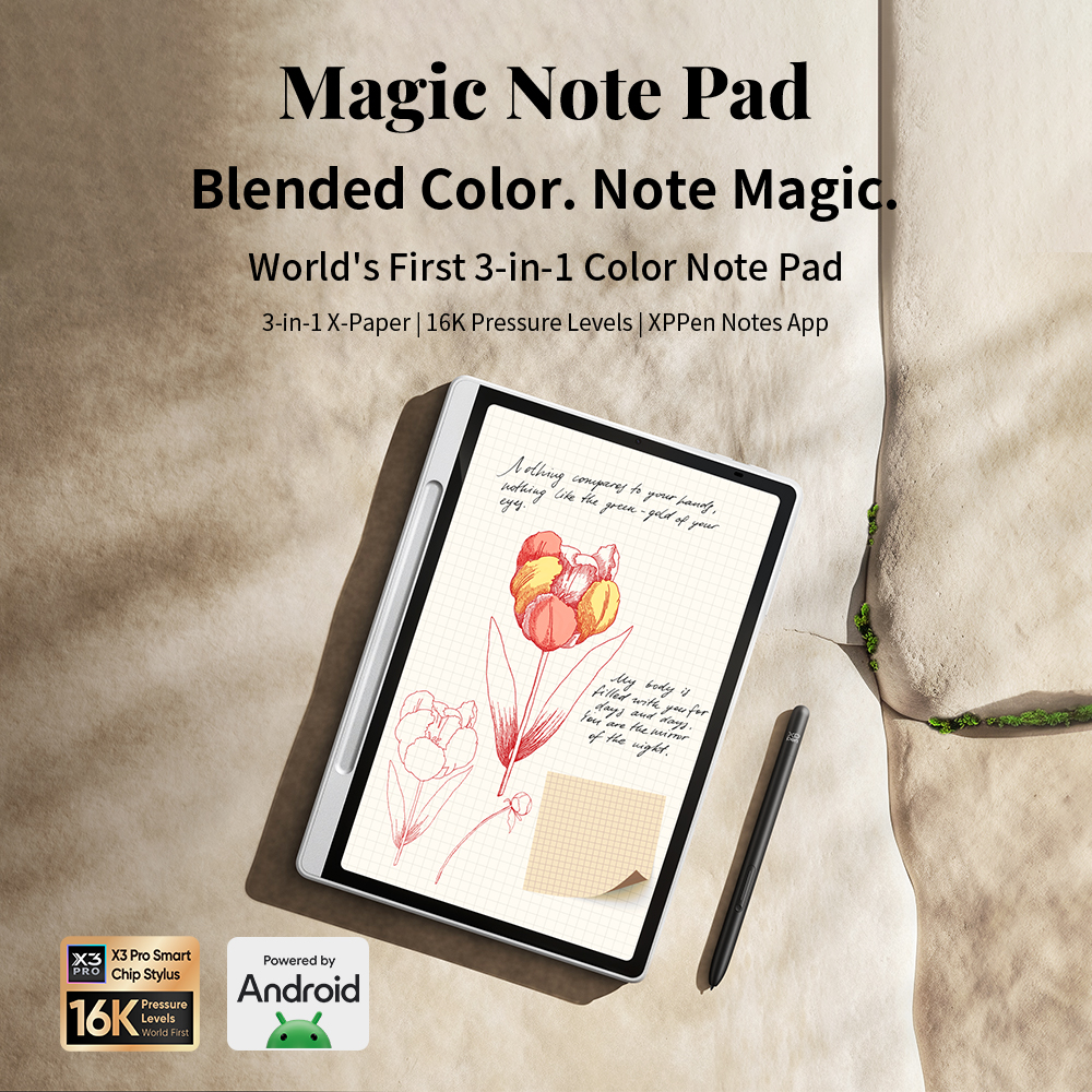 XPPen Magic Note Pad E-book Reader Android 14 90HZ Refresh Rate Tablet support 3 models ( Nature Color / Ink Paper / Light Color )for Writing / Reading / Meeting / Note Taking