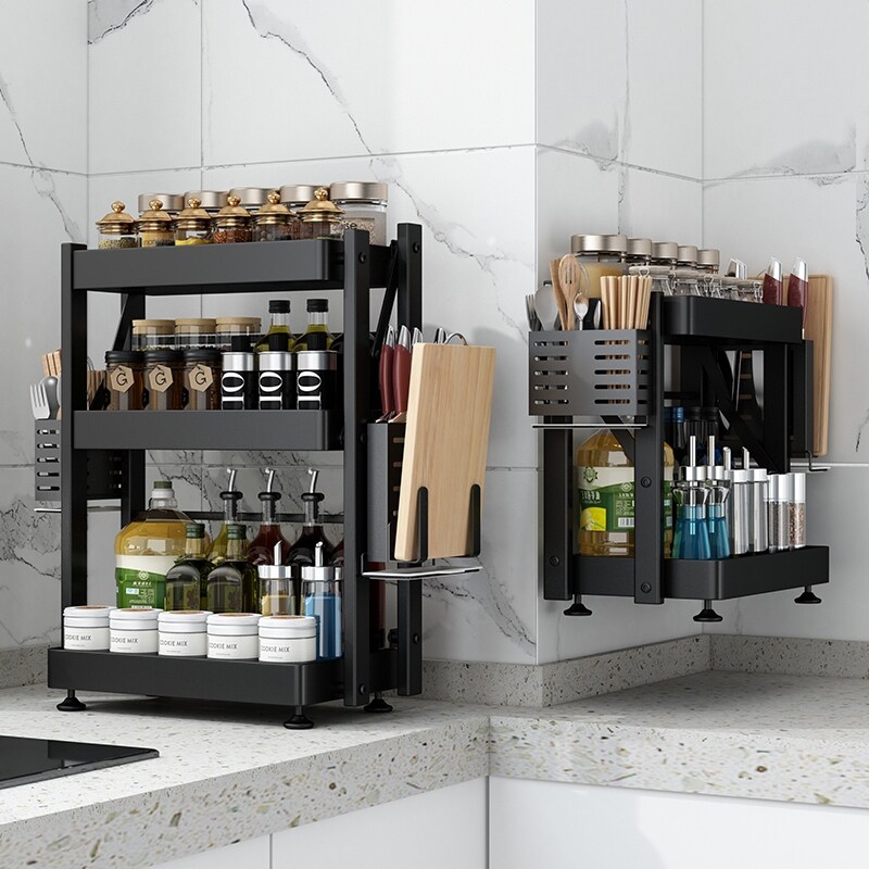 Gambar Folding dressing corner shelf in the kitchen shelf hanging from punch multi function dressing boxes on the wall