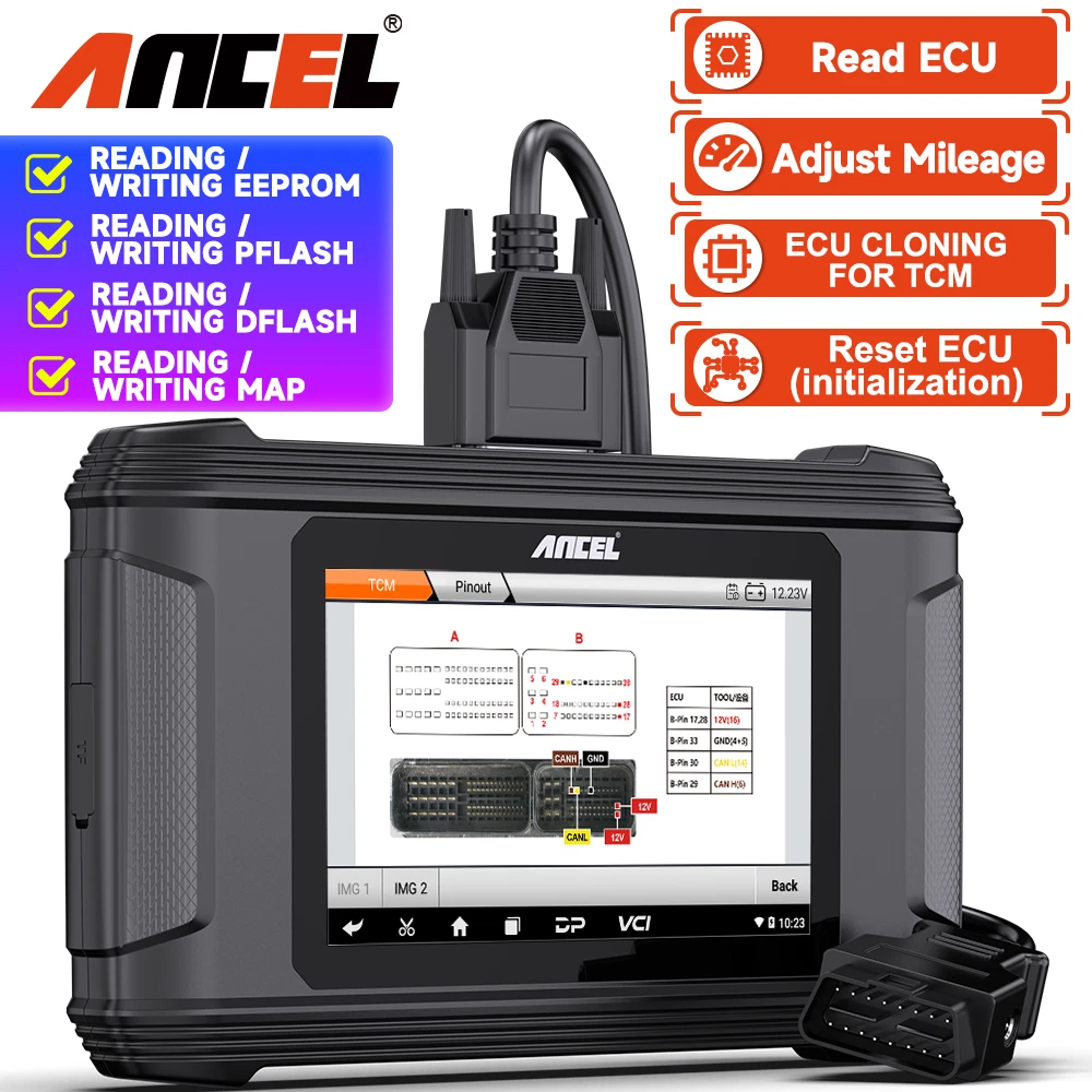 ANCEL EC500 Car Adjust Mileage Diagnostic TCM Tool 12V Scanner Reader ราคา 33,860 บาท*ส่งฟรี
