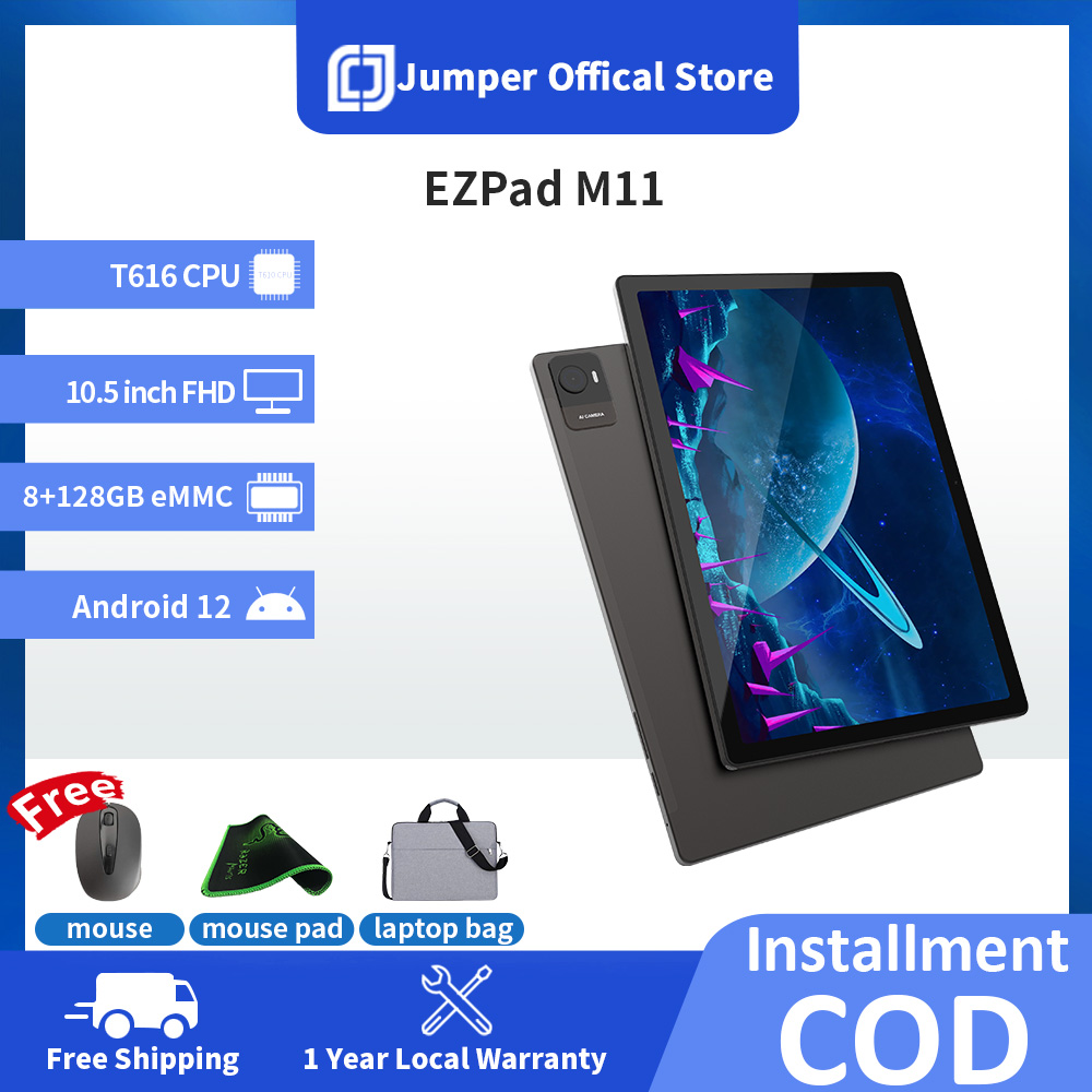 Jumper EZPad M11 Tablets Brand New 10.5 inch FHD T616 8GB LPDDR4 128GB eMMC Android 12 Tablet PC for Learning and Working ราคา 6,999 บาท*ส่งฟรี