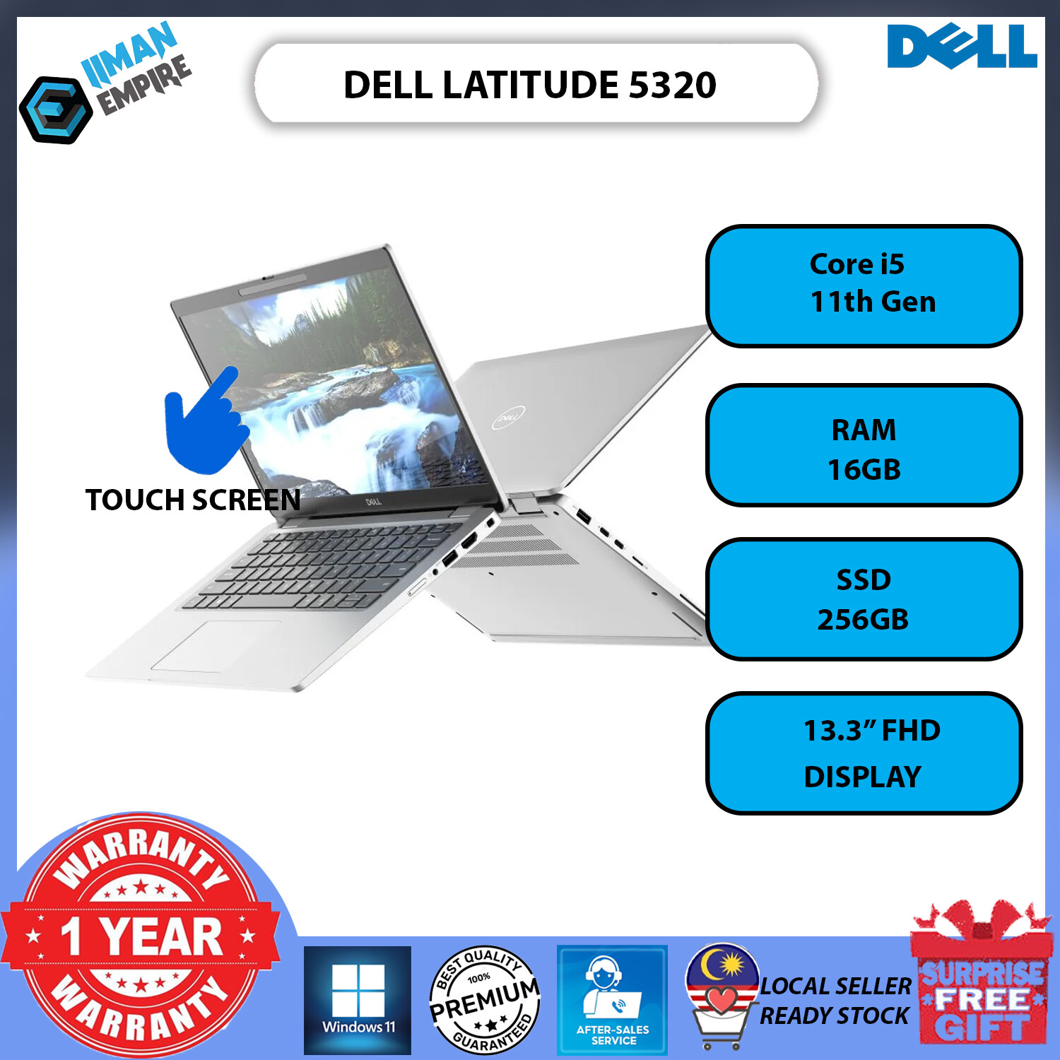 Dell Latitude 5320 11Th Gen I5-1145G7 16Gb Ram 512Gb Ssd Windows