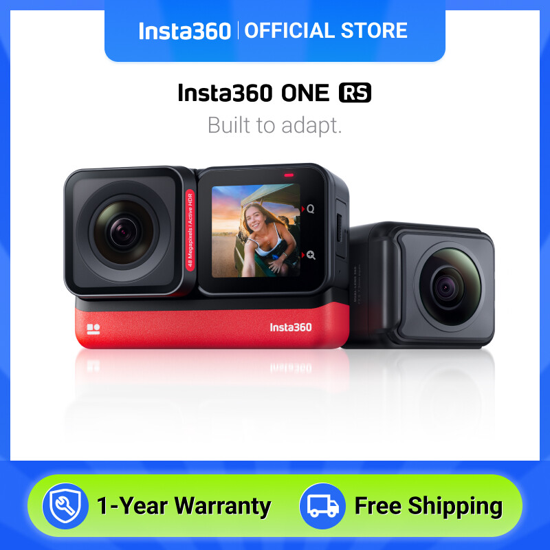 insta360 ONE RS, Waterproof 4K 60fps Action Camera & 5.7K 360 Camera with Interchangeable Lenses, Stabilization, 48MP Photo, Active HDR, AI Editing ราคา 14,999 บาท*ส่งฟรี