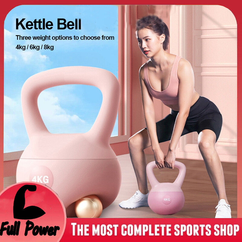 SPORTNOW Pesa Rusa 10 kg Kettlebell Relleno de Arena Metálica Mango Antideslizan