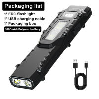 HaixnFire W108 Outdoor camping lamp magnetic work light Mini rechargeable Flashlight | 2500 Lumens LED Super Bright  Torch USB Charging Floodlight & Emergency Signal Light for Camping Fishing Walking
