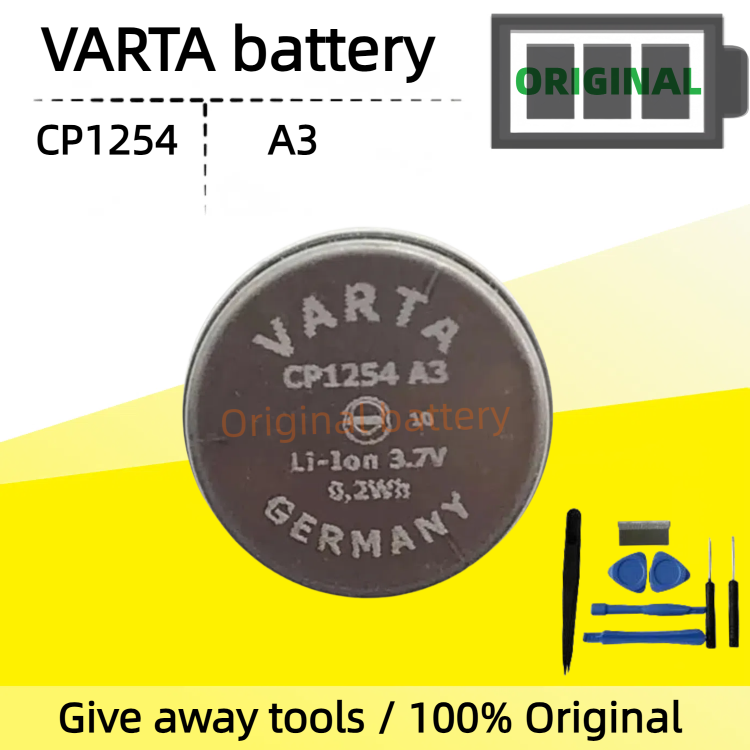 Ban đầu VARTA cp1254 A3 1254 Pin VARTA 3.7V cho Sony WF-1000XM3 WF-1000XM4 có thể sạc lại pin miễn p