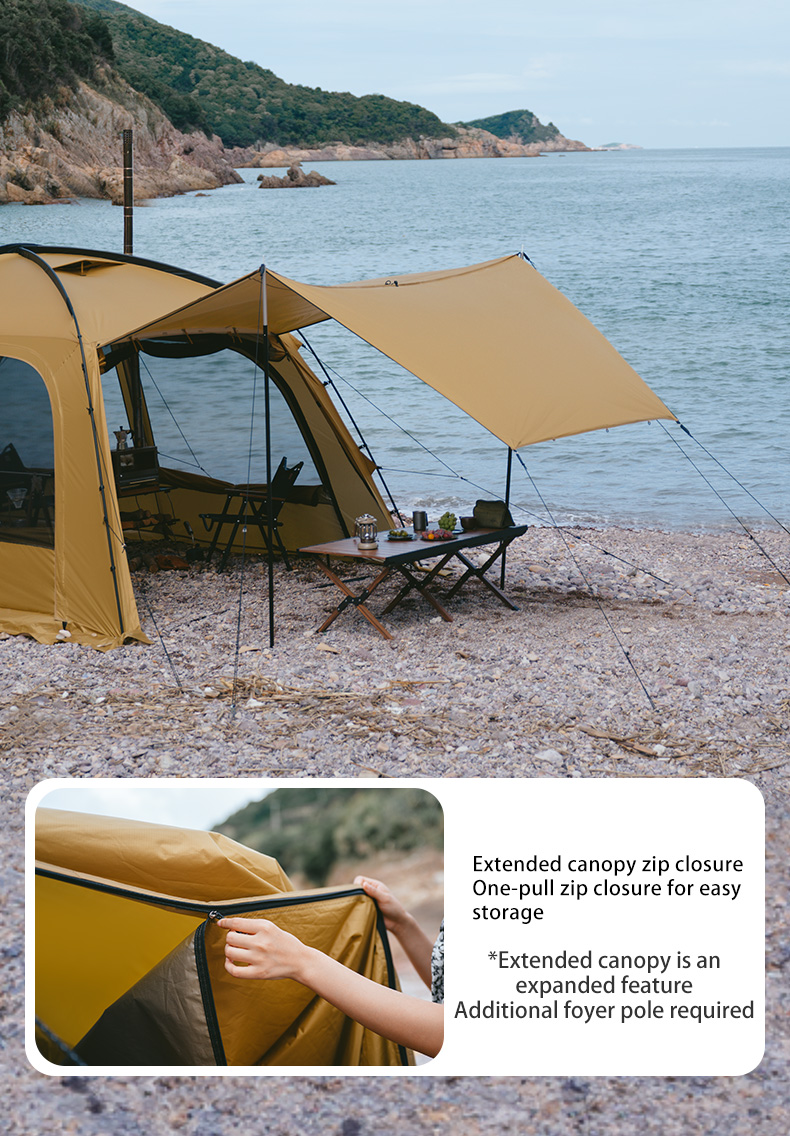 Naturehike outdoor camping dune 10.9 tent one bedroom one living room large space 4-6 person family tent · v35