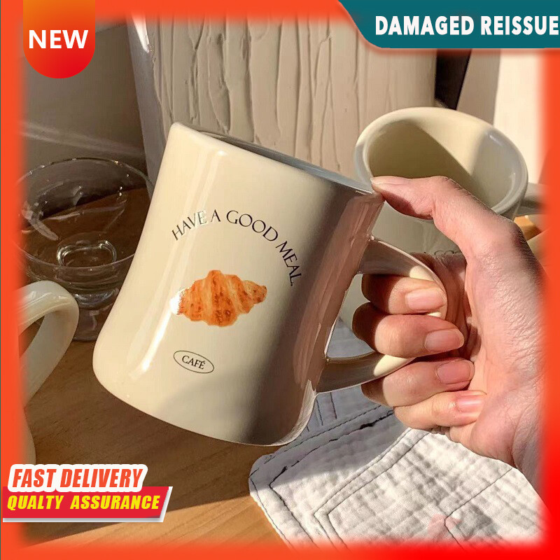 Gambar Korean style Ins Style Mug Net Red New Milk Fufu Small Waist Ceramic Cup Office Couple Bread Cup