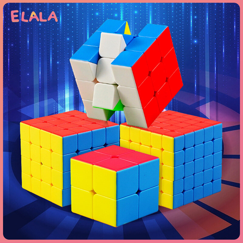 ELALA KHỐI Rubik 2X2 3X3 4X4 5X5 Rubix Khối Rubik Ma Thuật Xếp Hình Tốc Độ Đồ Chơi Trí Tuệ Bền Mượt Co Giật Chuyên Nghiệp Nhiều Màu Sắc Cổ Điển