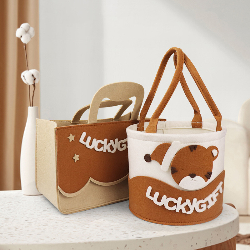Tã trẻ em hộp sắp xếp-Tã Caddy cho bé Vườn ươm lưu trữ, cảm thấy Túi Xếp tã cho bé thứ với xử lý, xách tay giỏ cho bé cậu bé cô gái thay đổi ngăn xếp đồ trên bàn