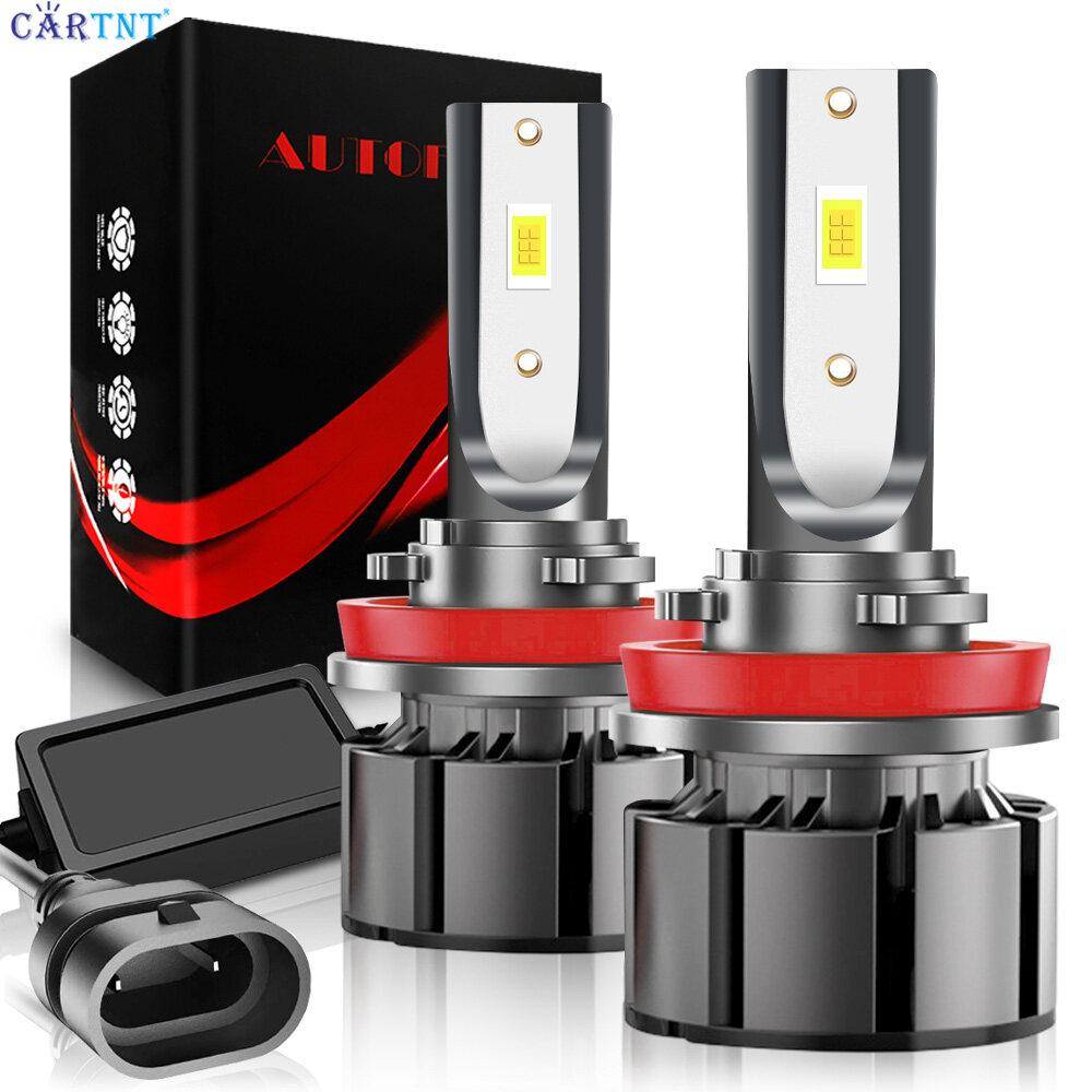 Cartnt 2 cái 120W 24000lm LED H4 H7 H11 9005 HB3 9006 HB4 9004 9007 đèn pha ô tô CSP 6000K bóng đèn LED siêu sáng đèn đèn sương mù