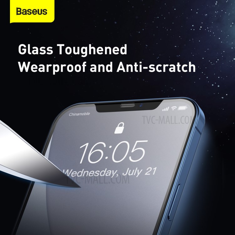 Baseus iPhone 12 Pro Full Screen 0.25mm 6.1 inch Tempered Glass Film 2 Pack 2 Baseus iPhone 12 Pro Full Screen 0.25mm 6.1 inch Tempered Glass Film 2 Pack 2