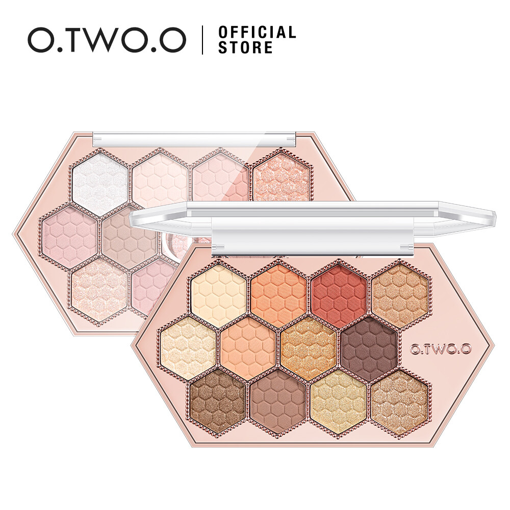 Gambar O.TWO.O 12 Colors Matte   Shimmer Eyeshadow Palette Natural Eye Looking