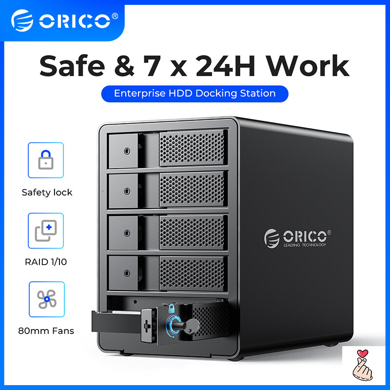 ORICO 95 loạt 2Bay 4bay 5bay Ổ đĩa cứng gắn ngoài 3.5 inch USB3.0 Trạm Sạc HDD hỗ trợ Đột kích chế đ