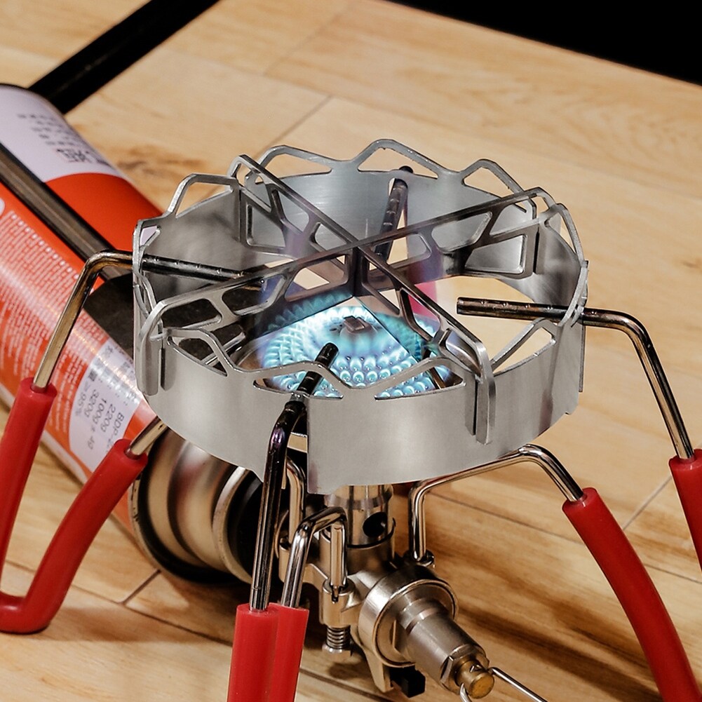 Gambar SOTO 310 Gas Stove Windshield Shelf Bracket Stainless Steel Outdoor Camping Picnic Windproof Ring Kitchen Cooking Supplies