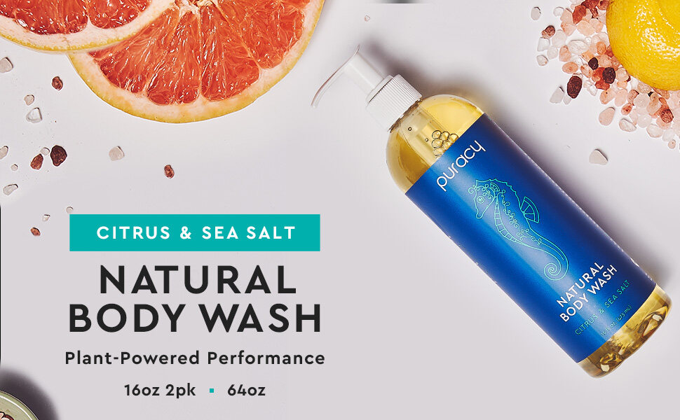 Puracy Natural Body Wash - Citrus & Sea Salt 2-Pack