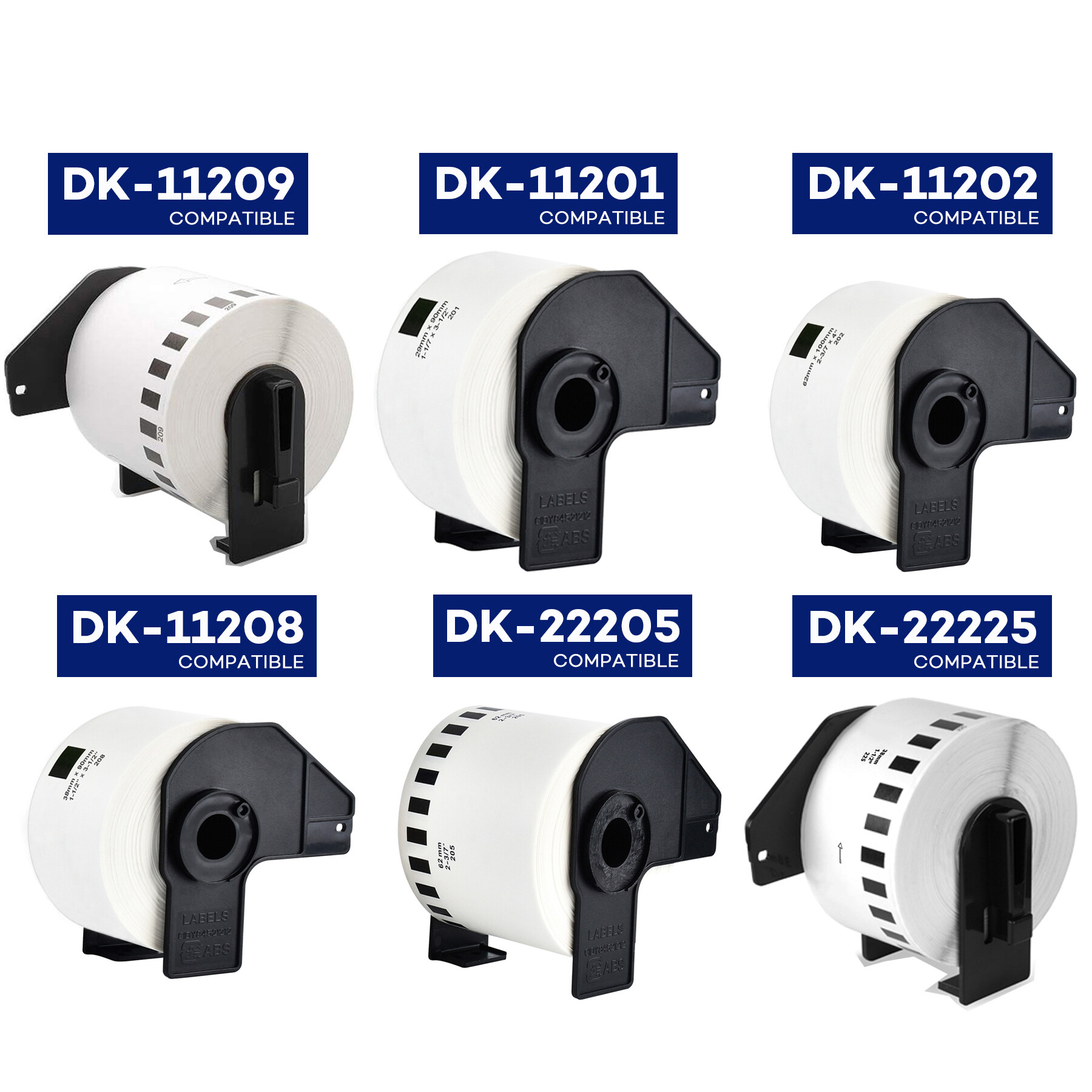 1pcs dk giấy nhiệt tương thích cho anh máy in nhãn trắng paperdk-11209 dk-11209 dk-11208 dk-11202 dk-22225 dk-11201