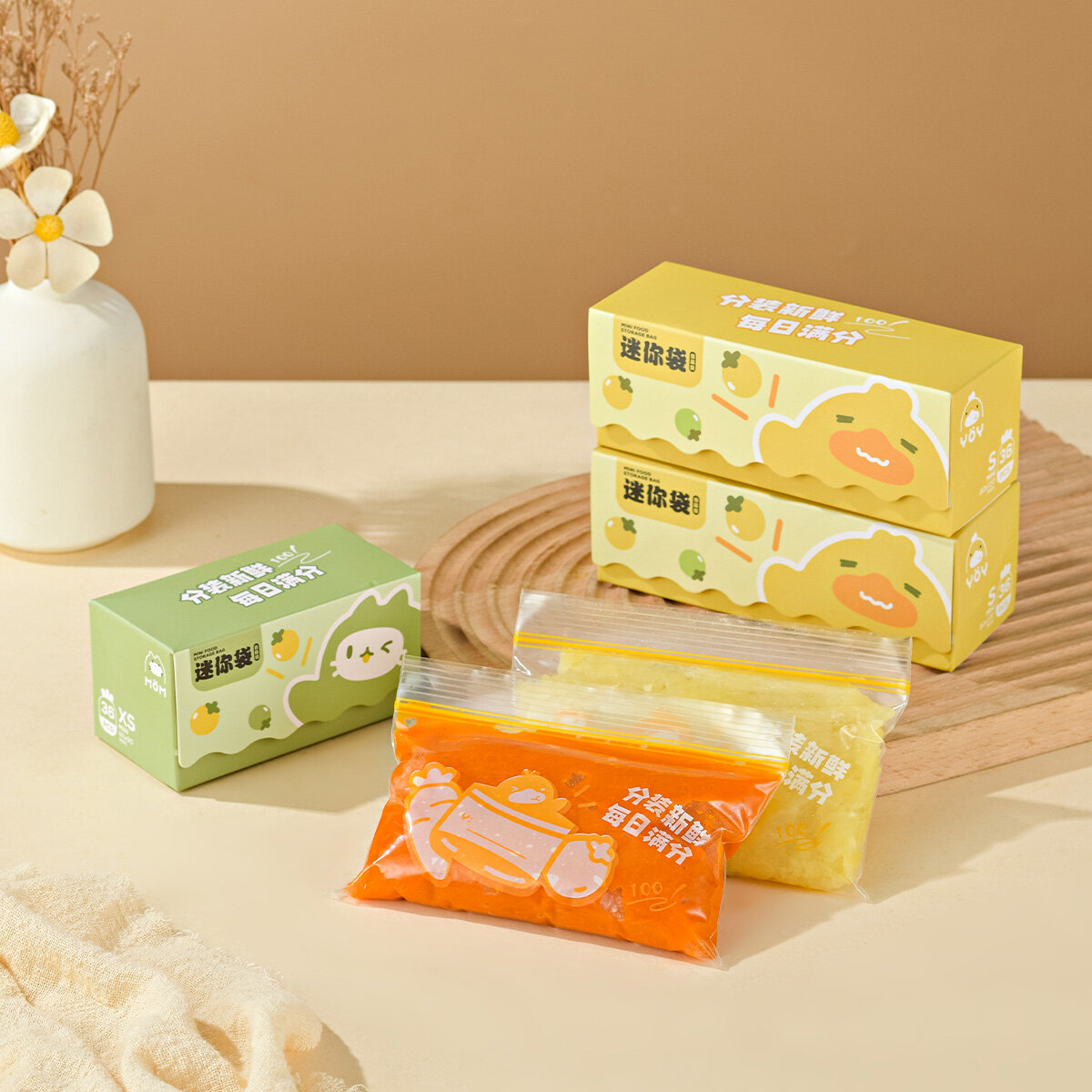 Worthbuy niêm phong thực phẩm túi lưu trữ nhà bếp đa năng ziploc túi tái sử dụng mini bảo quản túi tủ lạnh trong suốt tương-giữ túi