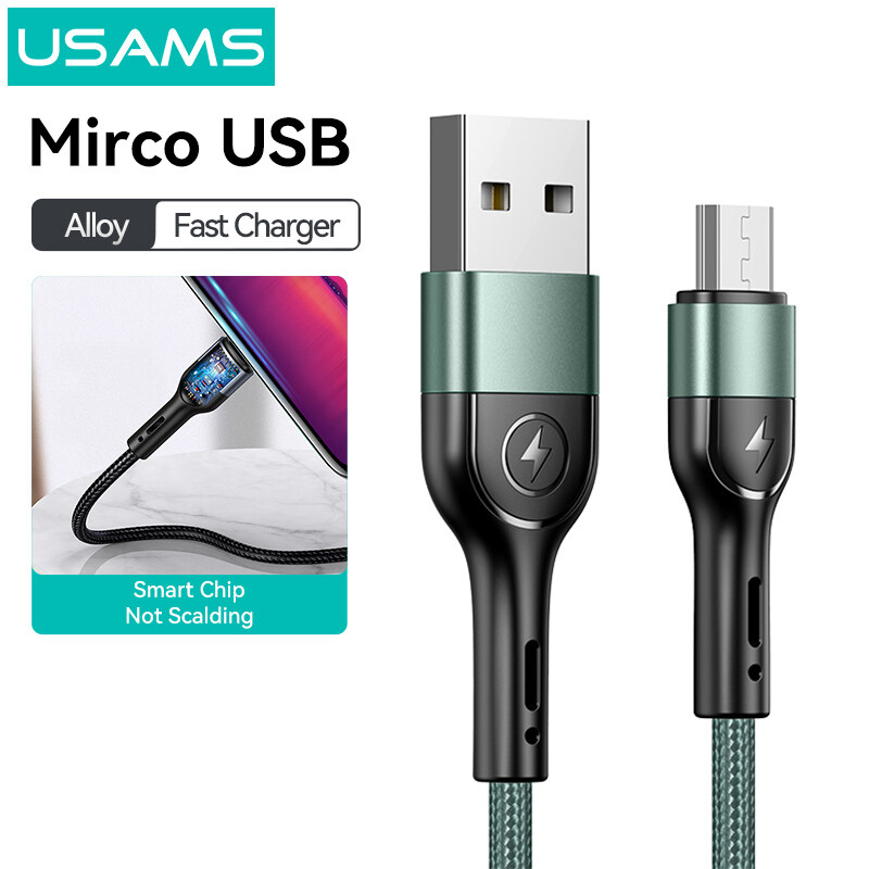 USAMS Micro USB Fast Charging Cord For Android Phone Charger Micro USB Cable for Samsung, Xiaomi, Redmi, LG, ASUS Zenfone QC3.0 QC 2.0 Mobile Phone