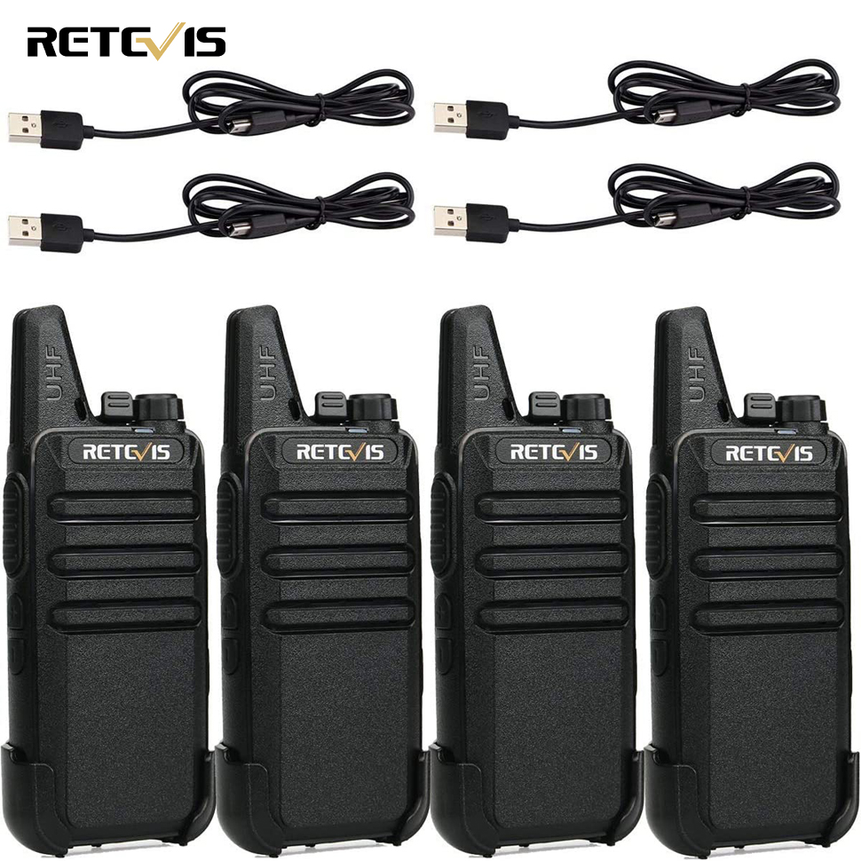 Retevis RT622 Two Way Radio Mini Rechargeable, PMR446 License Free, VOX Squelch CTCSS/DCS, Emergency Alarm, Professional Two Way Radio for Adults, Restaurant(Black,4 Pack) ราคา 2,719 บาท*ส่งฟรี