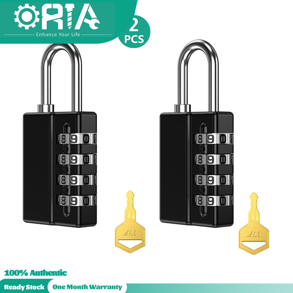 Oria 4 Chữ Số Khóa 2 Chiếc Khóa Bằng Chìa Khóa Cho Trường Nhân Viên Tập Gym Thể Thao Tủ Đựng Đồ Hộp Dụng Cụ Hàng Rào Khóa Cài tủ & Lưu Trữ