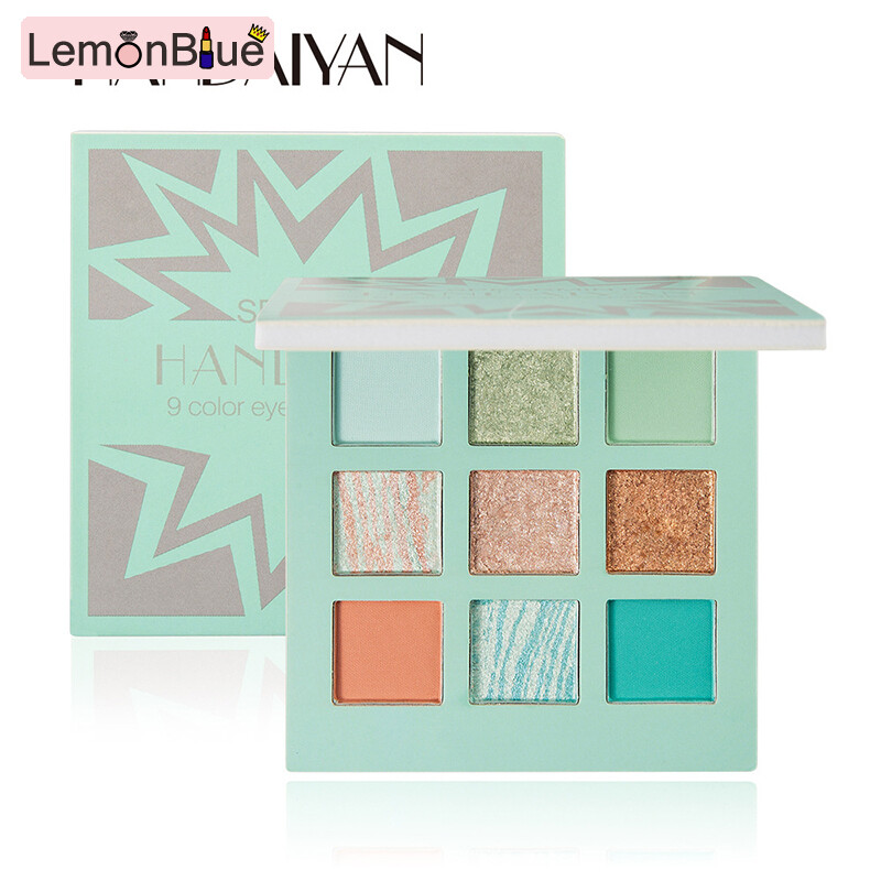 Gambar LemonBlue 9 color Shimmers Matte Eyeshadow Palette High Pigmented Easy to Blend Sweatproof beautiful High Pigmented Easy to Blend Sweatproof Waterproof Long Lasting eye make up Eyeshadow Palette