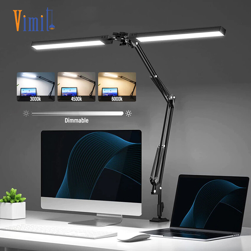 Vimite Desktop Long Arm Led Table Lamp USB Plug Three