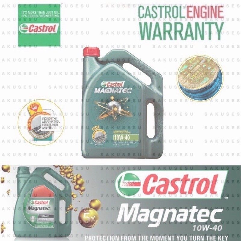 3384282 Castrol Magnatec FeelMe 10W40 Semi Synthetic Engine Oil 4 liter For Toyota , Honda , Lexus , Proton , Perodua , Mazda , Hyundai , Kia