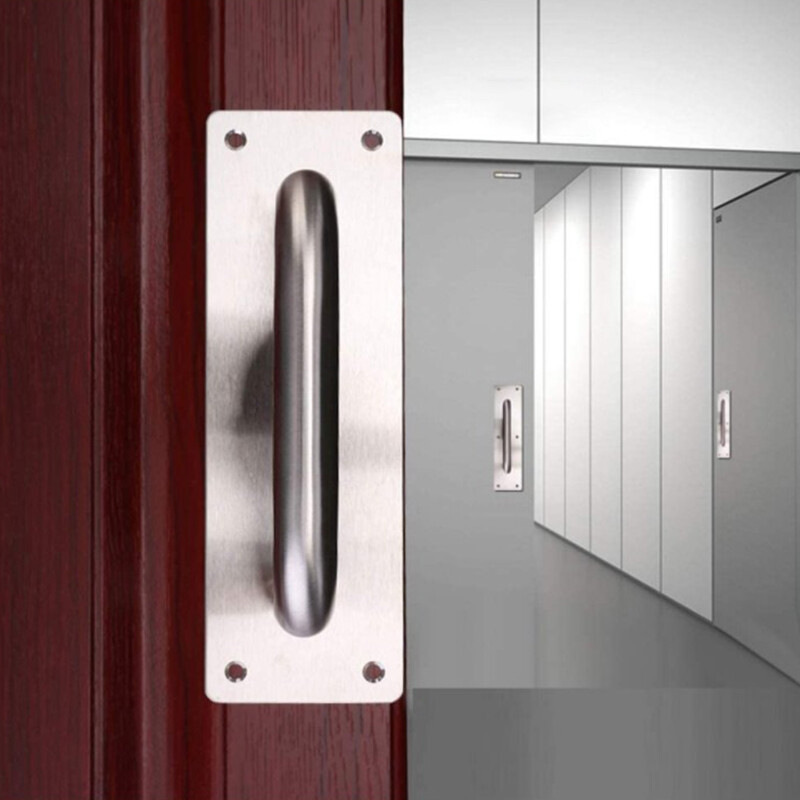Tay Nắm Cửa Thép Không Gỉ Dày Tay Nắm Cửa Gỗ Tay Nắm Cửa Chống Cháy Tấm Kéo Đẩy
