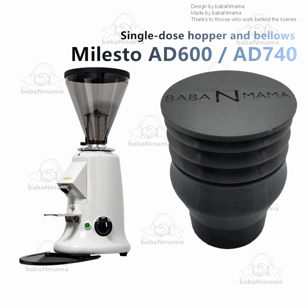Gambar Milesto AD600   AE600   AD740 Coffee Grinder single dose hopper and bellows