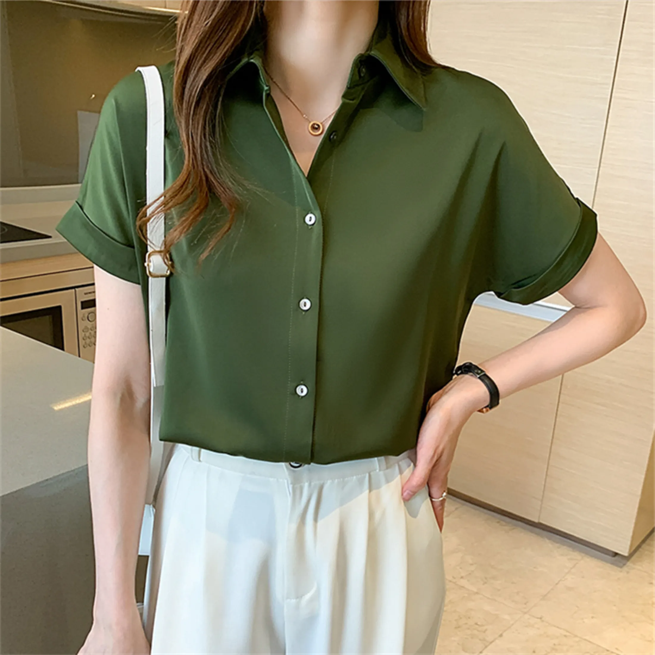 Short sleeve summer blouses Clearance